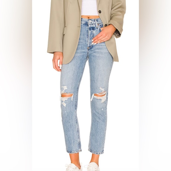 Agolde Riley High Rise Straight Crop - Picture 3 of 6